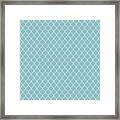 Damask Blue Petit Four Framed Print