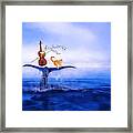 Dancing On Whale Tails Framed Print