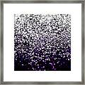 Dark Night Purple Black Silver Glitter #1 #shiny #decor #art Framed Print