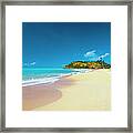 Darkwood Beach On Antigua, Caribbean Framed Print