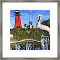 Aceo Dawn At Jupiter Inlet Lighthouse Florida 52a Framed Print