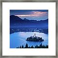 Dawn View Of Lake Bled From Ojstrica Framed Print