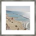 Day View Of Tel Aviv Promenade And Beach Framed Print