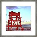 Daytona Beach Lifeguard Stand At Framed Print