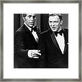 Dean Martin And Frank Sinatra Singing Framed Print