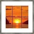 Deception Pass Sunset Panels Framed Print