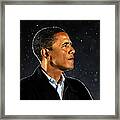 Democratic Presidential Nominee Barack Framed Print