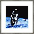 Deployment Of A Satellite In Space Framed Print