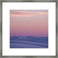 Cotton Candy Colors At White Sands National Monument New Mexico Sunset Framed Print
