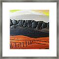 Desert Mountain Sunset Framed Print