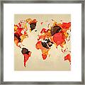 Design 138 World Map Framed Print