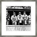 Detroit Tigers 1935 Pitching Staff And Framed Print