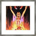 Devil, Woman And Couple Framed Print