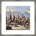 Dick Winters And His Easy Company  Hbo's Band Of Brothers  Lounging At Eagle S Nest Hitler S Former Framed Print