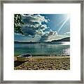 Dinghy On The Beach Framed Print