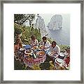 Dining Al Fresco On Capri Framed Print