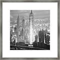 Diorama Of Manhattan At 1939 Worlds Fair Framed Print