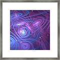 Distorted Spirals Conceptual Image. Framed Print