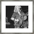Dolly Parton Rehearsing For Performance Framed Print