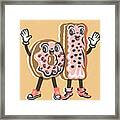 Donut Characters Framed Print