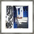 Doorways To The Greek Islands Framed Print