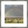 Double Rainbow, Apishapa State Wildlife Area, Colorado Framed Print