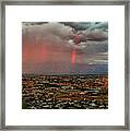 Double Rainbow Over Tucson Framed Print