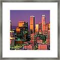 Downtown Los Angeles Skyline, California Framed Print