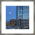 Downtown Salt Lake City By Moonlight Framed Print