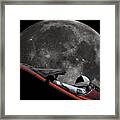 Driving Around The Moon Framed Print