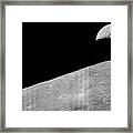 Earthrise From Lunar Orbiter 1 Framed Print