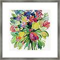 Earthy Colors Bouquet Ii White Framed Print