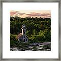 East Channel Lighthouse #1 - Grand Island Mi Framed Print