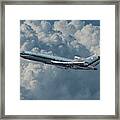 Eastern Airlines 727 With Billowing Clouds Framed Print