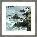 Ecola Rocky Shore Framed Print