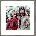 Eddie Money And Sammy Hagar Pose Framed Print