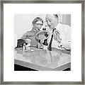 Edgar Bergen And Puppet Framed Print