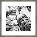 Edward Dmytryk , Elizabeth Taylor And Montgomery Clift In Raintree County -1957-. Framed Print