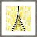 Eiffel Tower In Yellow Framed Print