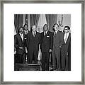 Eisenhower Meeting With Civil Rights Framed Print