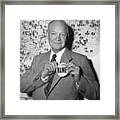 Eisenhower With Button I Like Mamie Framed Print