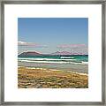 El Jable Natural Park, Beach And Isla Framed Print