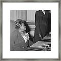 Eleanor Roosevelt With National Youth Framed Print