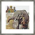 Elephant, Given To Charlemagne By Harun Al Rashid, Caliph Of Baghdad Framed Print