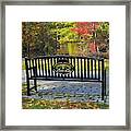 Elm Park Autumn Bench Framed Print