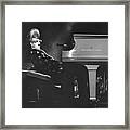 Elton John Sings At A Concert At Framed Print