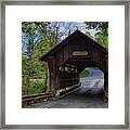 Emily's Covered Bridge In Stowe Vermont Framed Print