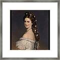 Empress Elisabeth Of Austria By Franz Xaver Winterhalter Framed Print