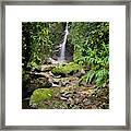 Enchanted Waterfall Entreaguas Ibague Tolima Colombia Framed Print