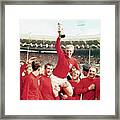 English Team And Bobby Moore Framed Print